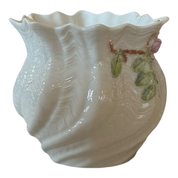 Belleek Ireland Carlingford Cache Pot Fine Parian China - Picture 4 of 10